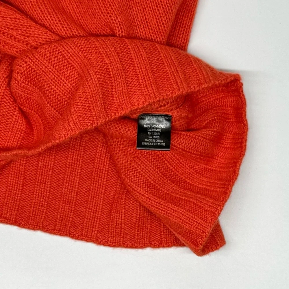 360 Cashmere Orange Turtleneck Sweater - Picture 5 of 6
